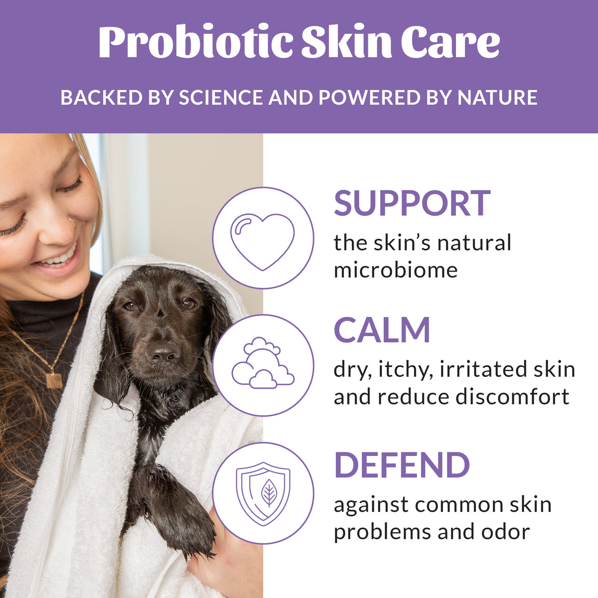 Skout's Honor Probiotic Shampoo + Conditioner Lavender Scented for Dogs & Cats 16 oz