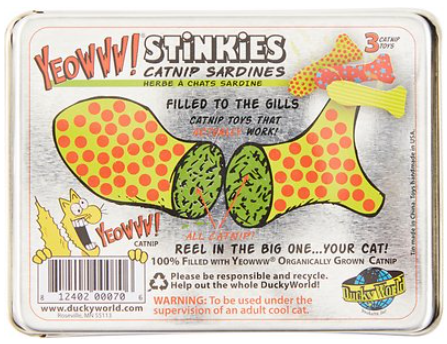 Yeowww Stinkies Catnip Sardines Toy 3 pk