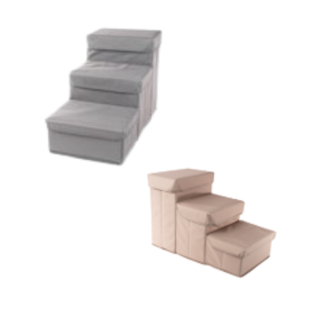 Pet Obsession Collapsible Pet Steps with Storage, 24 x 12 in