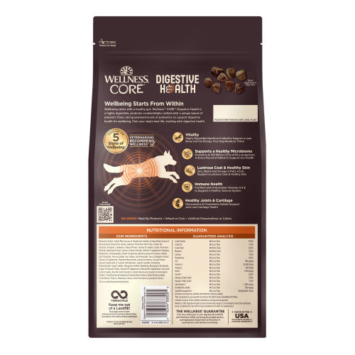 Wellness Core Digestive Health Chicken & Brown Rice Recipe Dry Dog Food
