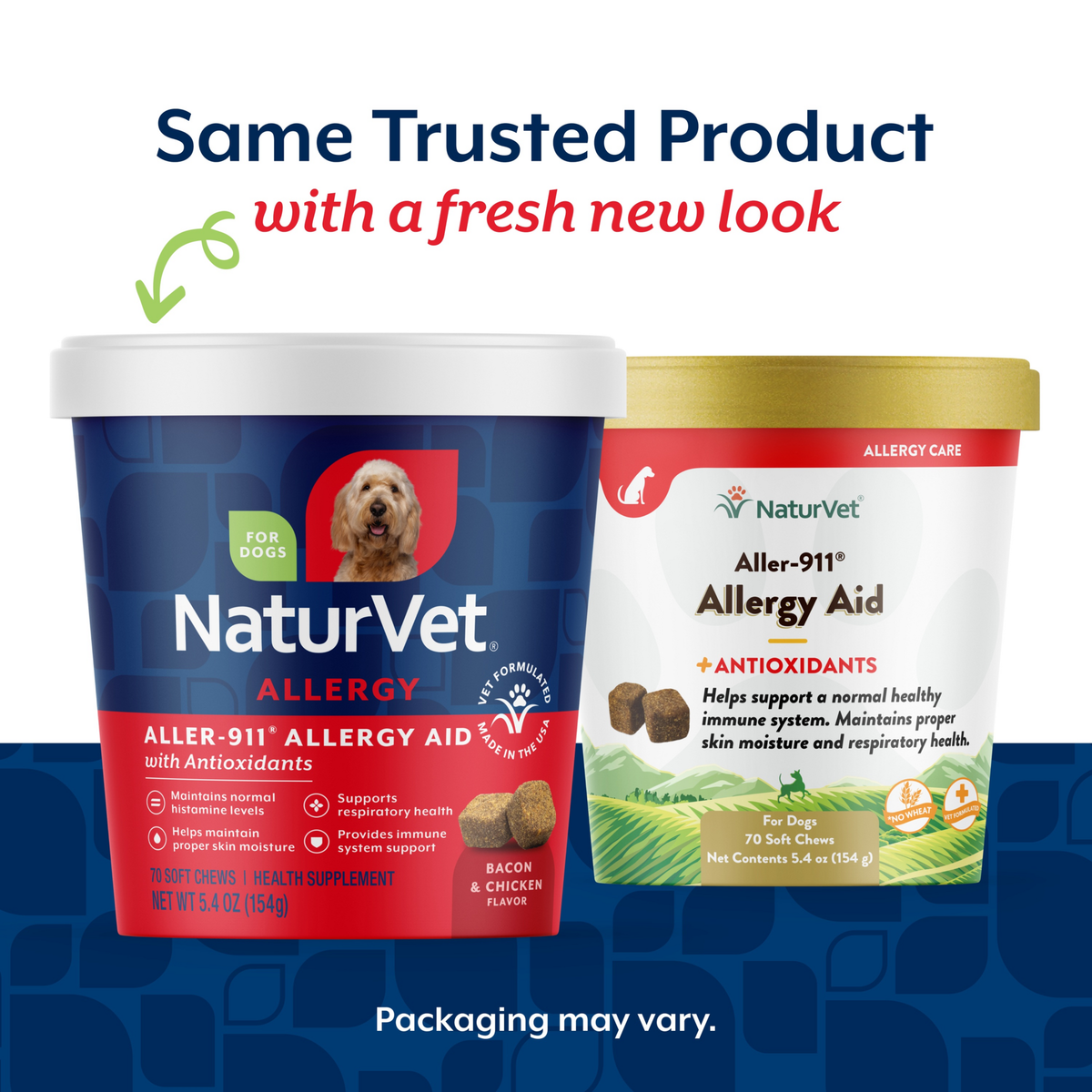 Naturvet Aller-911 Allergy Aid Dog Soft Chews Plus Antioxidants 70 ct