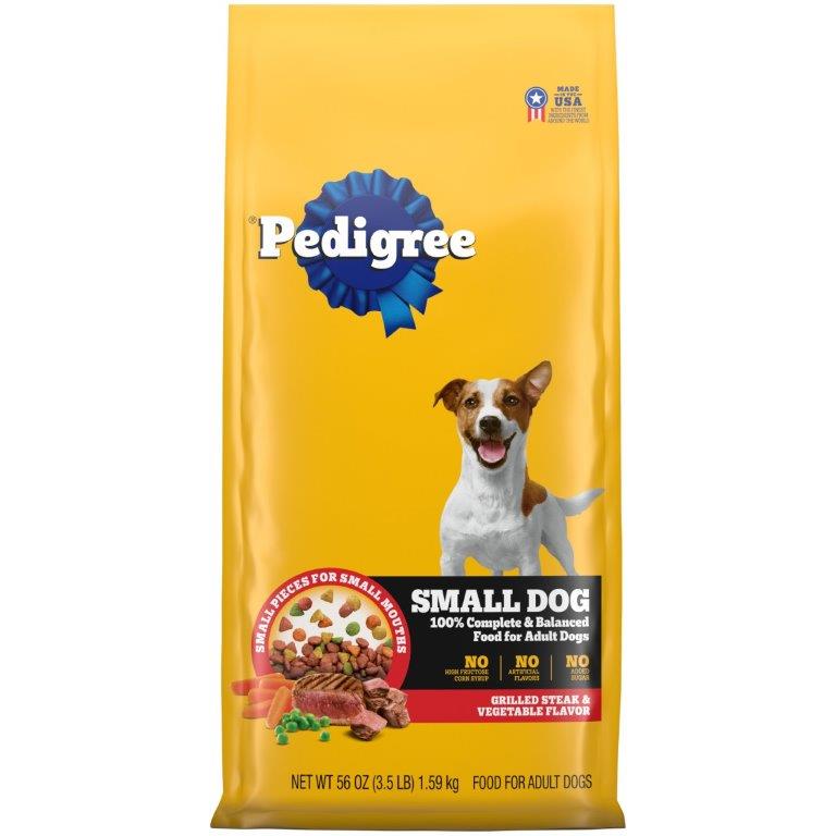 Pedigree Complete Nutrition Grilled Steak & Vegetable Flavor Small Breed Adult Dry Dog Food 3.5 lb