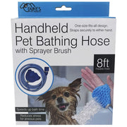 Kole Imports Handheld Pet Bathing Hose with Sprayer Brush 8 ft