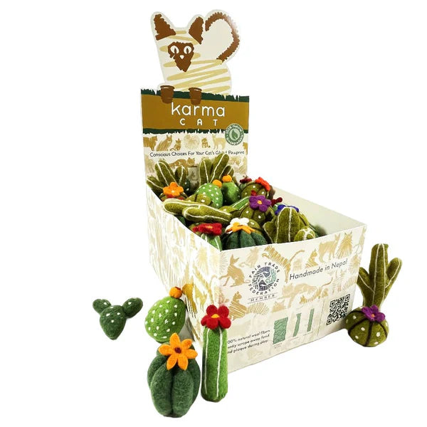 Karma Cat Wool Succulent Cat Toy, Assorted
