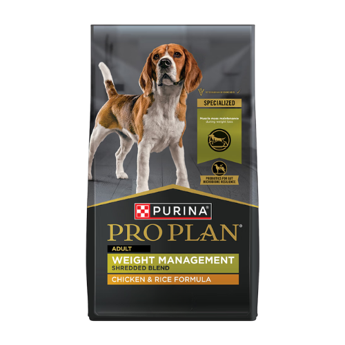 Purina Pro Plan Adult Weight Management Shredded Blend Chicken & Rice Formula Dry Dog Food 34 lb