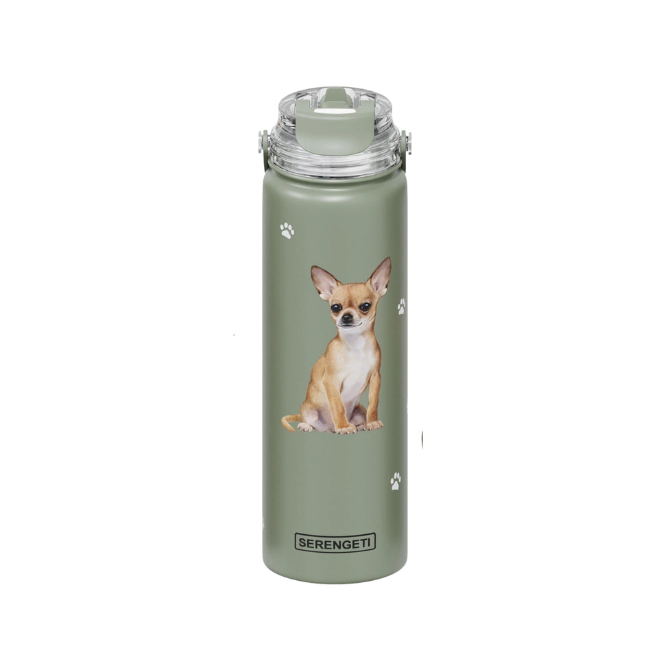 E & S Imports Serengeti Chihuahua Stainless Steel Water Bottle 24 oz