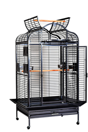 A&E Black Majestic Series Parrot Cage with Stand 36 x 28 x 68 in