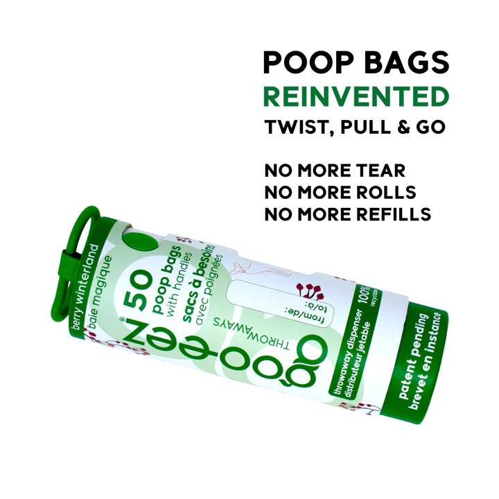 Goo-eez Throwaways Poop Bag Dispenser- Berry Winterland Scented 50 ct