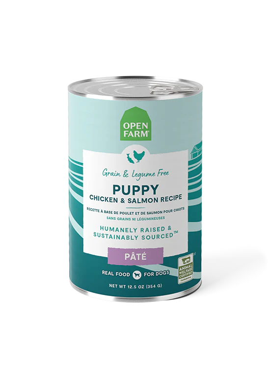 Open Farm Grain-Free Chicken & Salmon Pate Puppy Recipe Canned Dog Food
