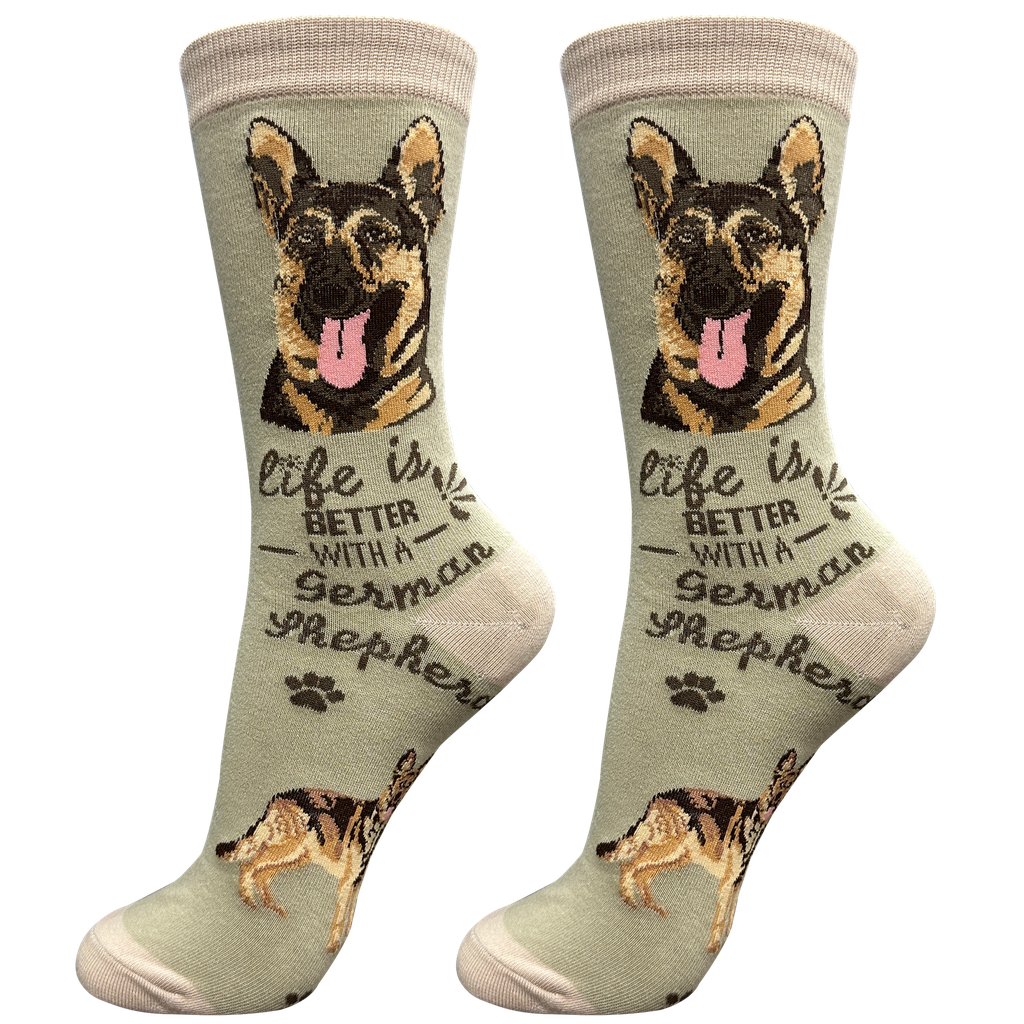E & S Imports Life is Better With a German Shepherd Socks