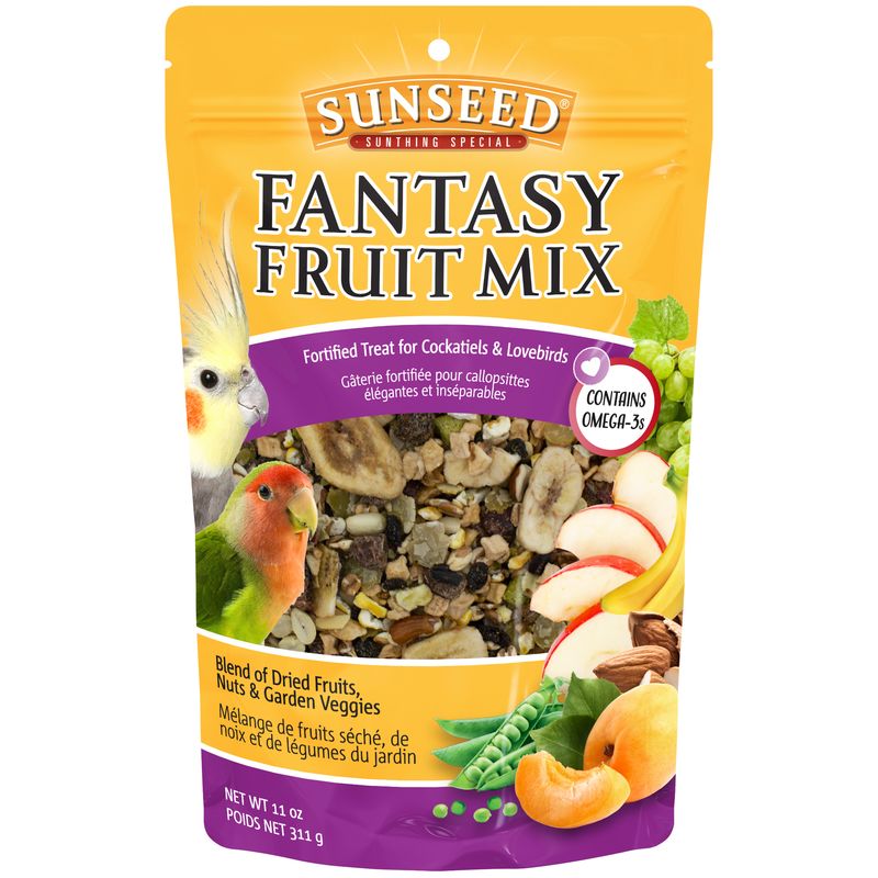 Sunseed Fantasy Fruit Mix for Cockatiels & Lovebirds 12 oz