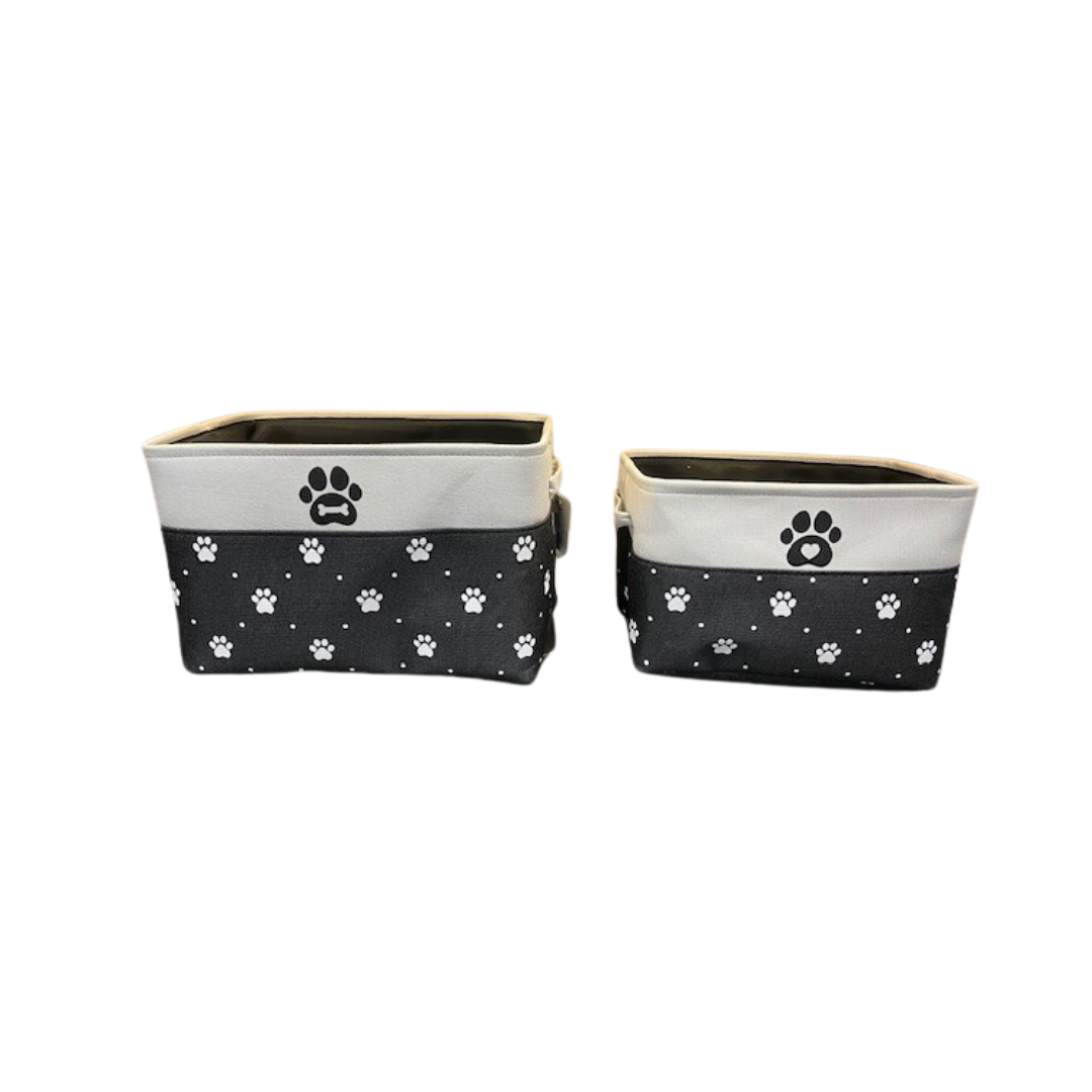 Crystal Art Gallery Pawprint Fabric Storage Basket Bin