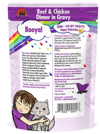 Weruva B.F.F. Oh My Gravy Booya! Beef & Chicken Dinner In Gravy Grain-Free Wet Cat Food