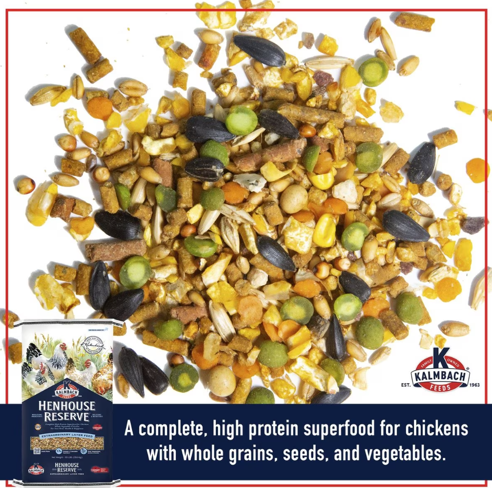 Kalmbach Feeds All Natural Henhouse Reserve 17% Protein Premium Layer Chicken Feed 30 lb
