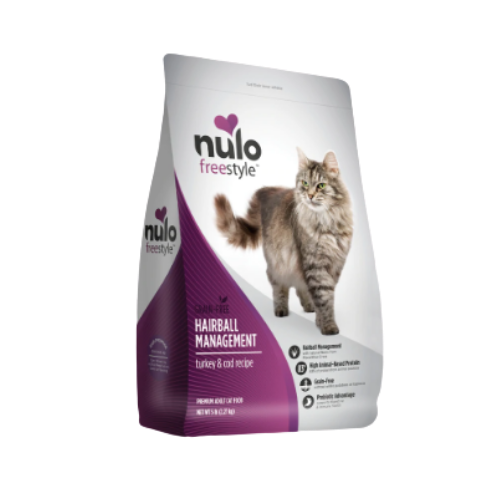 Nulo Freestyle High-Protein Kibble Hairball Management Turkey & Cod Recipe Dry Cat Food 5 lb