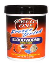 Omega One Freeze-Dried Bloodworms Freshwater & Marine Fish Treat .46 oz