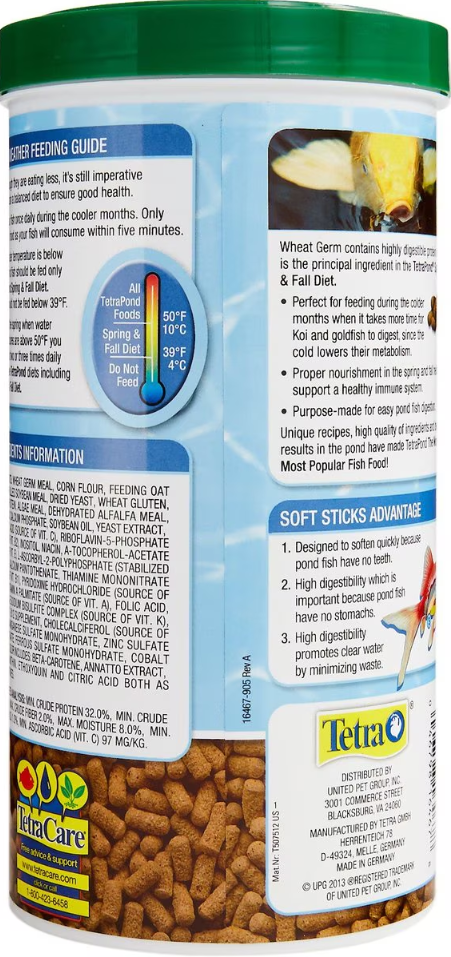Tetra Pond Spring & Fall Diet Transitional Fish Food 7.05 oz
