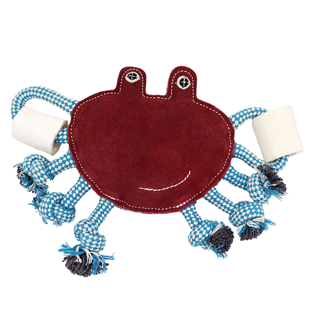 Incredipet Retrieve & Chew Crab with Natural Bone Dog Toy