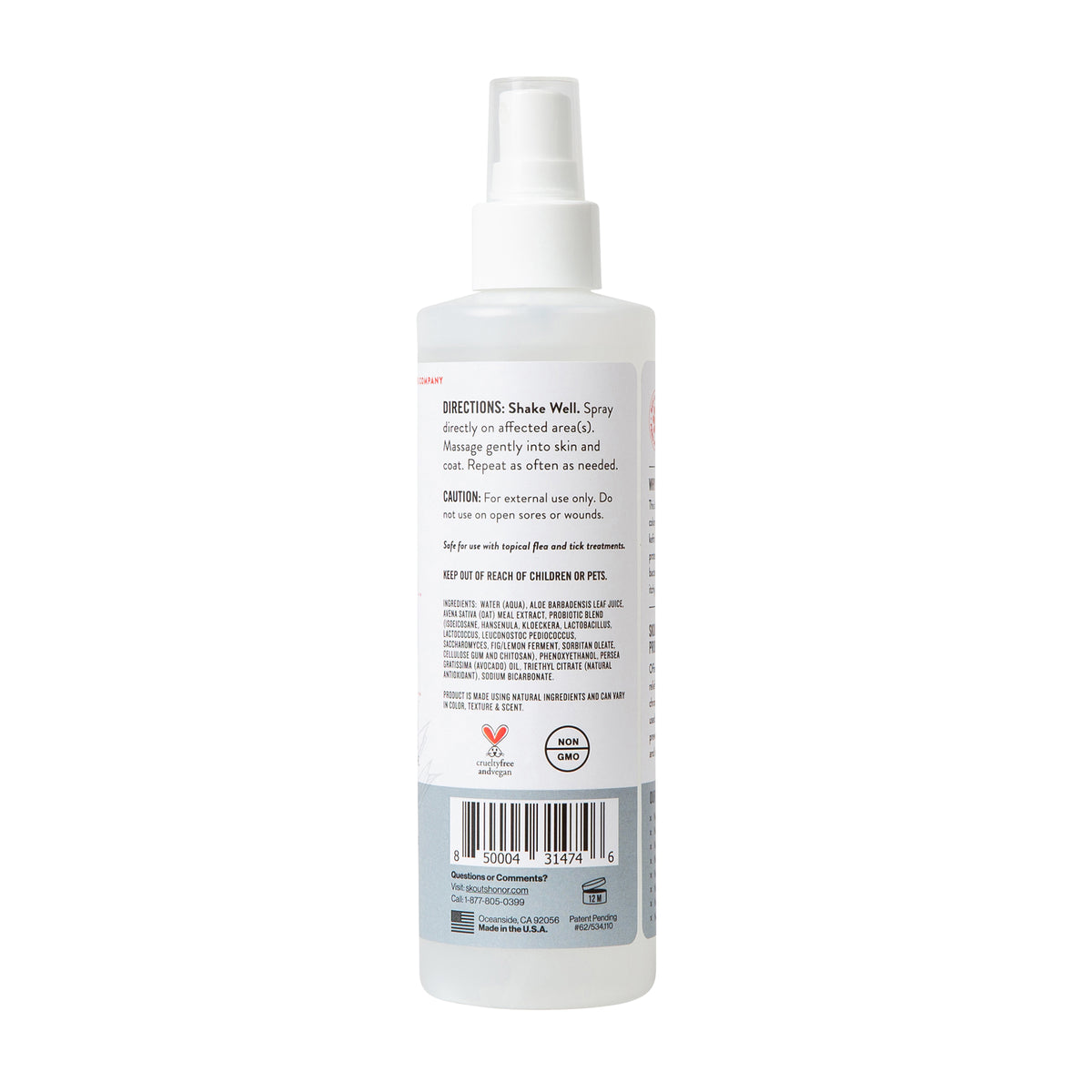 Skout's Honor Probiotic Itch Relief with Oatmeal for Dogs & Cats 8 oz