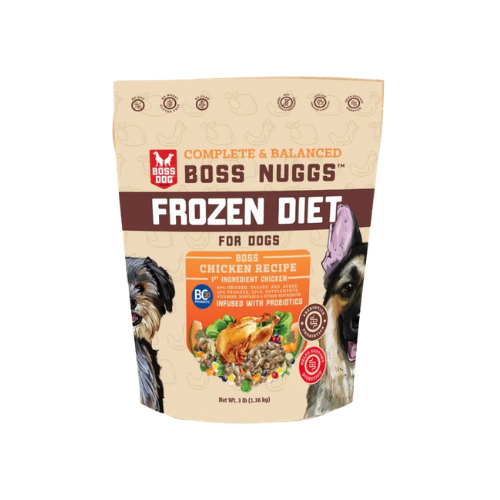 Boss Dog Raw Chicken Boss Complete Meal Frozen Dog Food Nuggets 3 lb