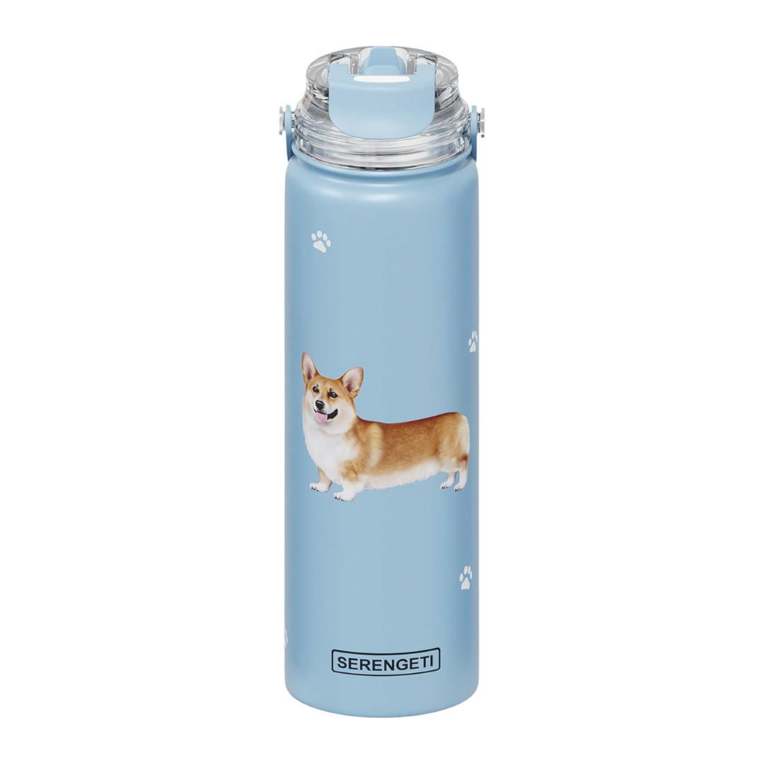 E & S Imports Serengeti Welsh Corgi Stainless Steel Water Bottle 24 oz