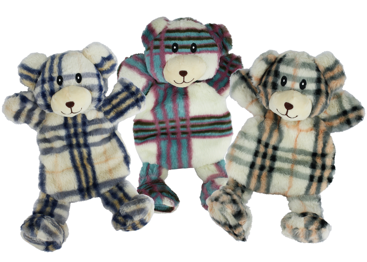 Incredipet Berman Bear Plush Dog Toy, Assorted 15 in