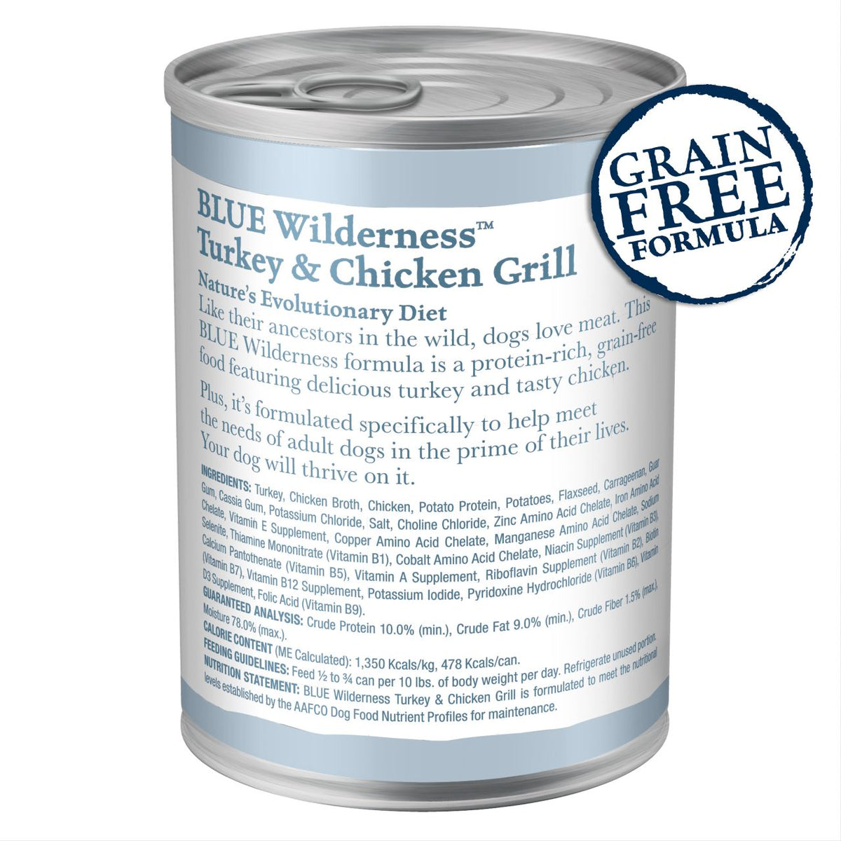 Blue Buffalo Wilderness High Protein Turkey & Chicken Grill Grain-Free Canned Dog Food