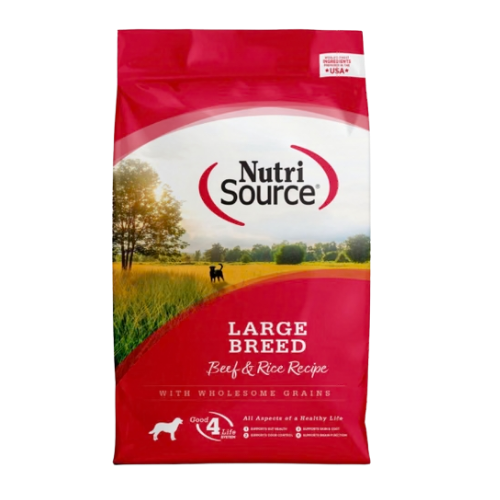 Nutrisource Large Breed Beef & Rice Recipe Dry Dog Food 26 lb