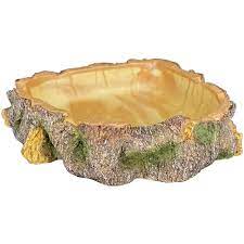 Komodo Resin Wood Reptile Bowl