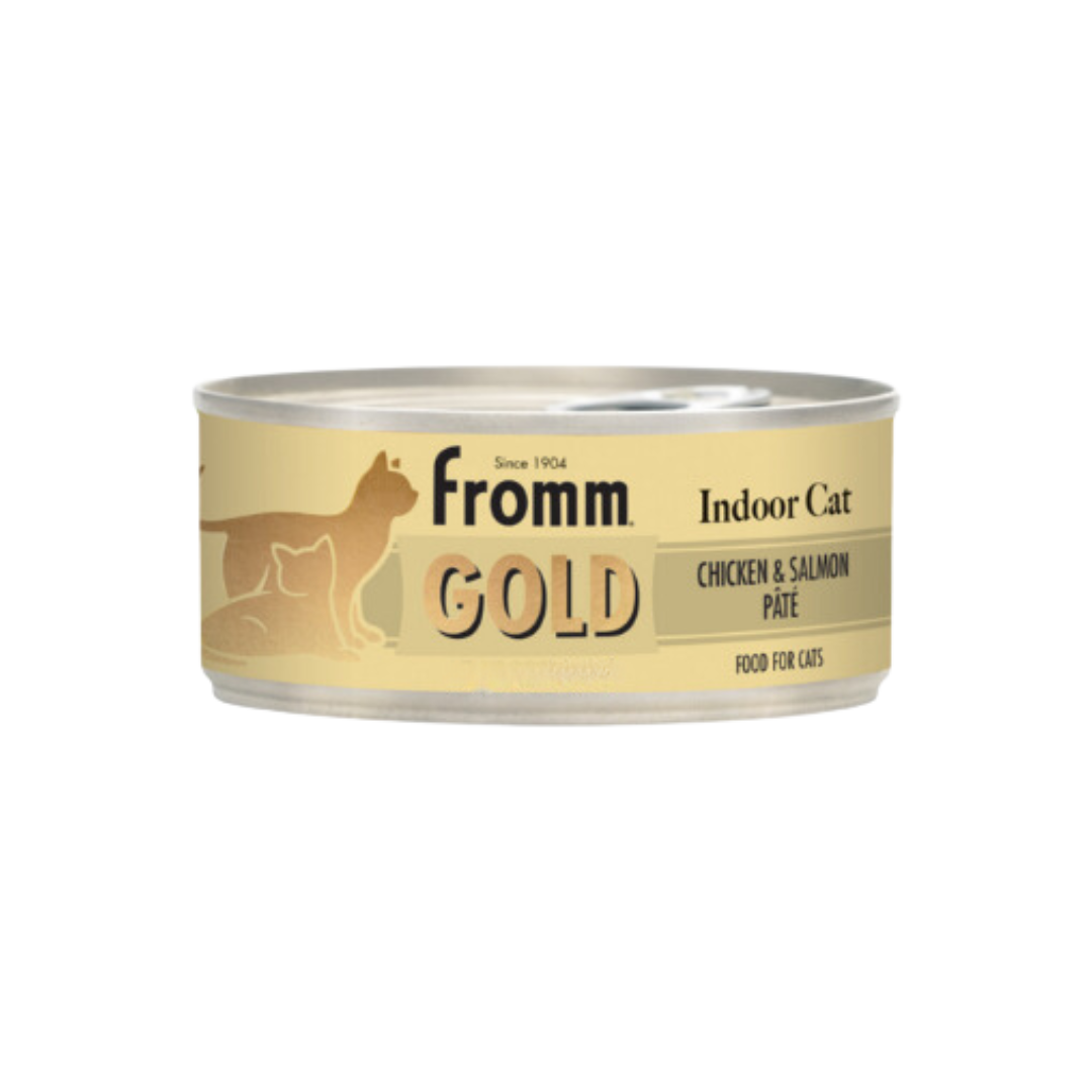 Fromm Adult Gold Indoor Hairball Control Chicken & Salmon Pate Canned Cat Food