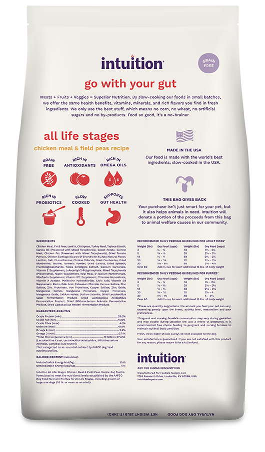 Intuition Grain- Free All Life Stages Chicken Meal & Field Peas Recipe Dry Dog Food