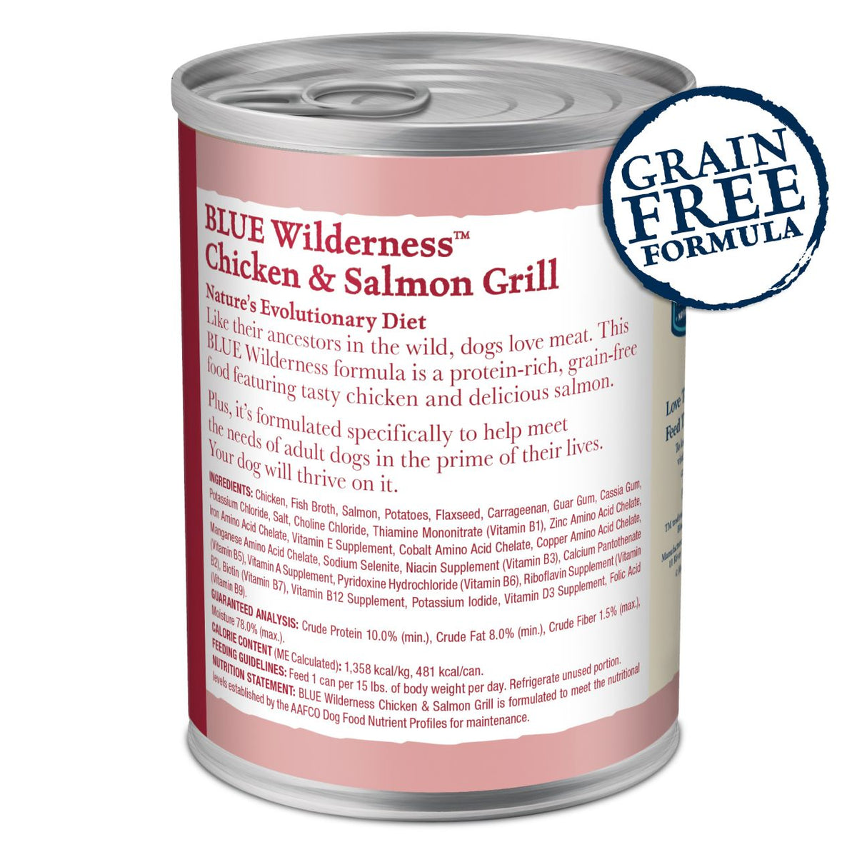 Blue Buffalo Wilderness High Protein Salmon & Chicken Grill Grain-Free Canned Dog Food