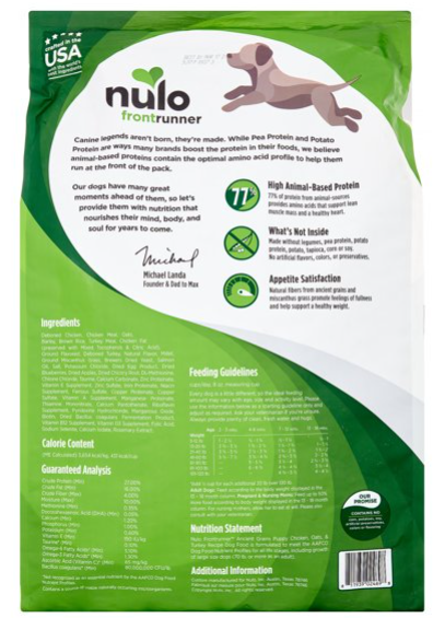 Nulo Frontrunner Whole Grain Chicken & Turkey Puppy Dry Dog Food