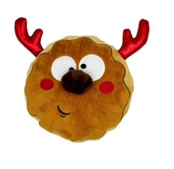 Huxley & Kent Holiday Gotta Dash Reindeer Cookie Plush Dog Toy 6.75 in