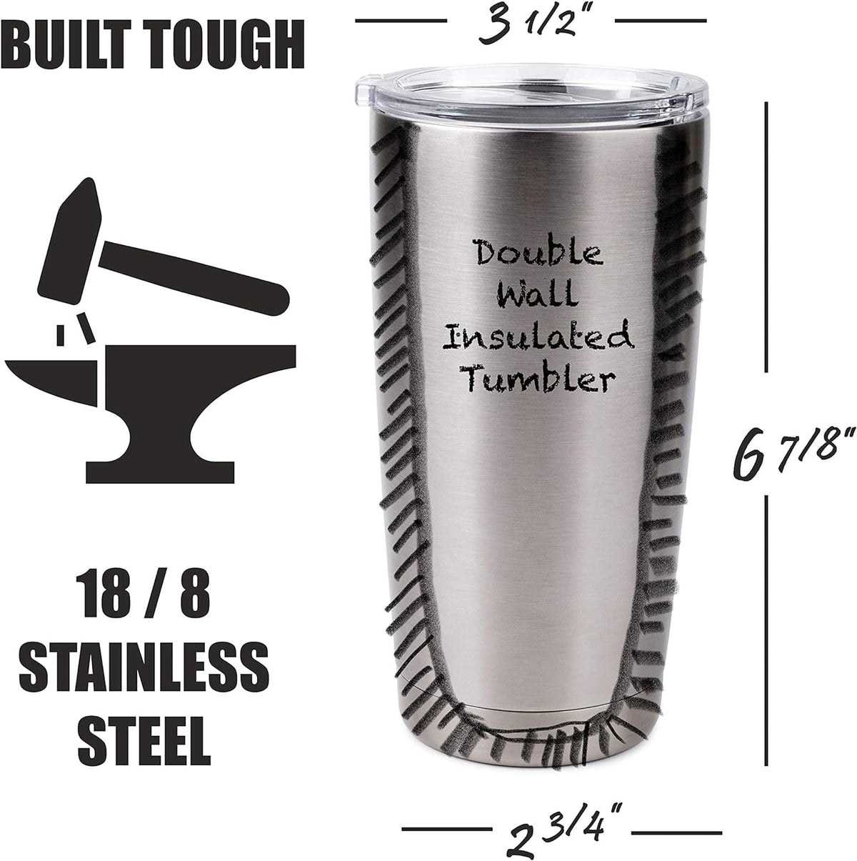 E & S Imports Serengeti Tan Shih Tzu Stainless Steel, Vacuum Insulated Tumbler with Spill Proof Lid 20 oz