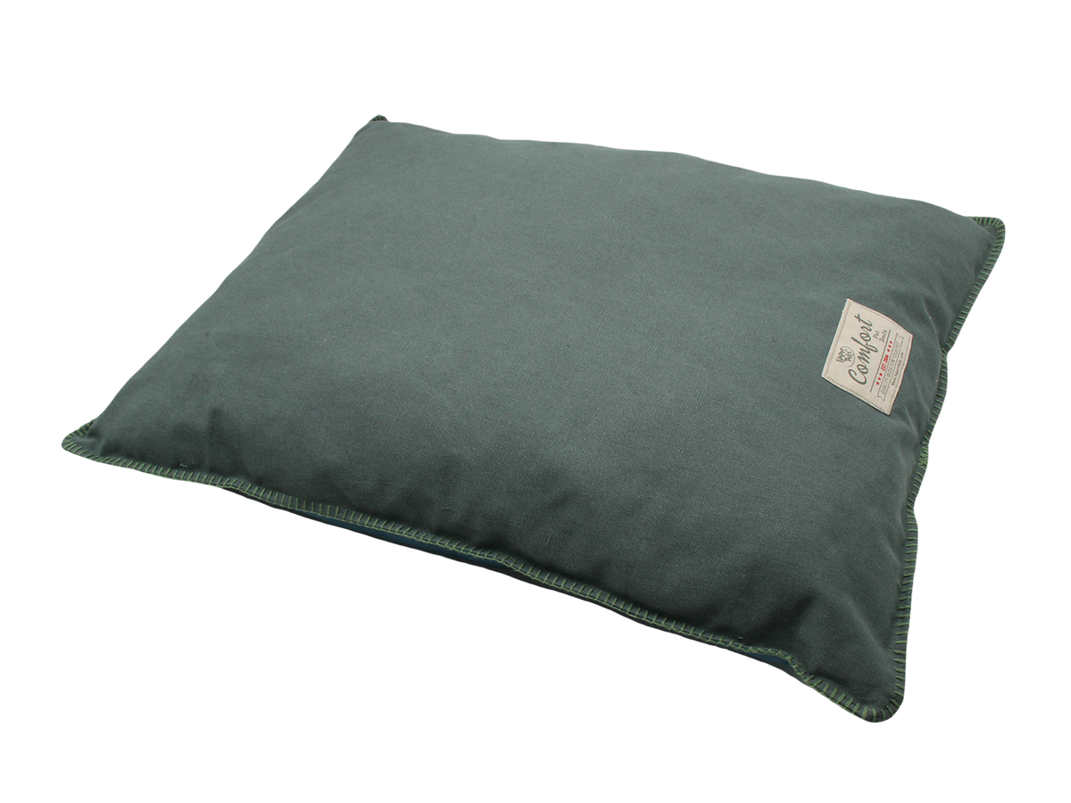 Happy Tails Stone Washed Lounger Pillow Bed- Sage 36 X 27