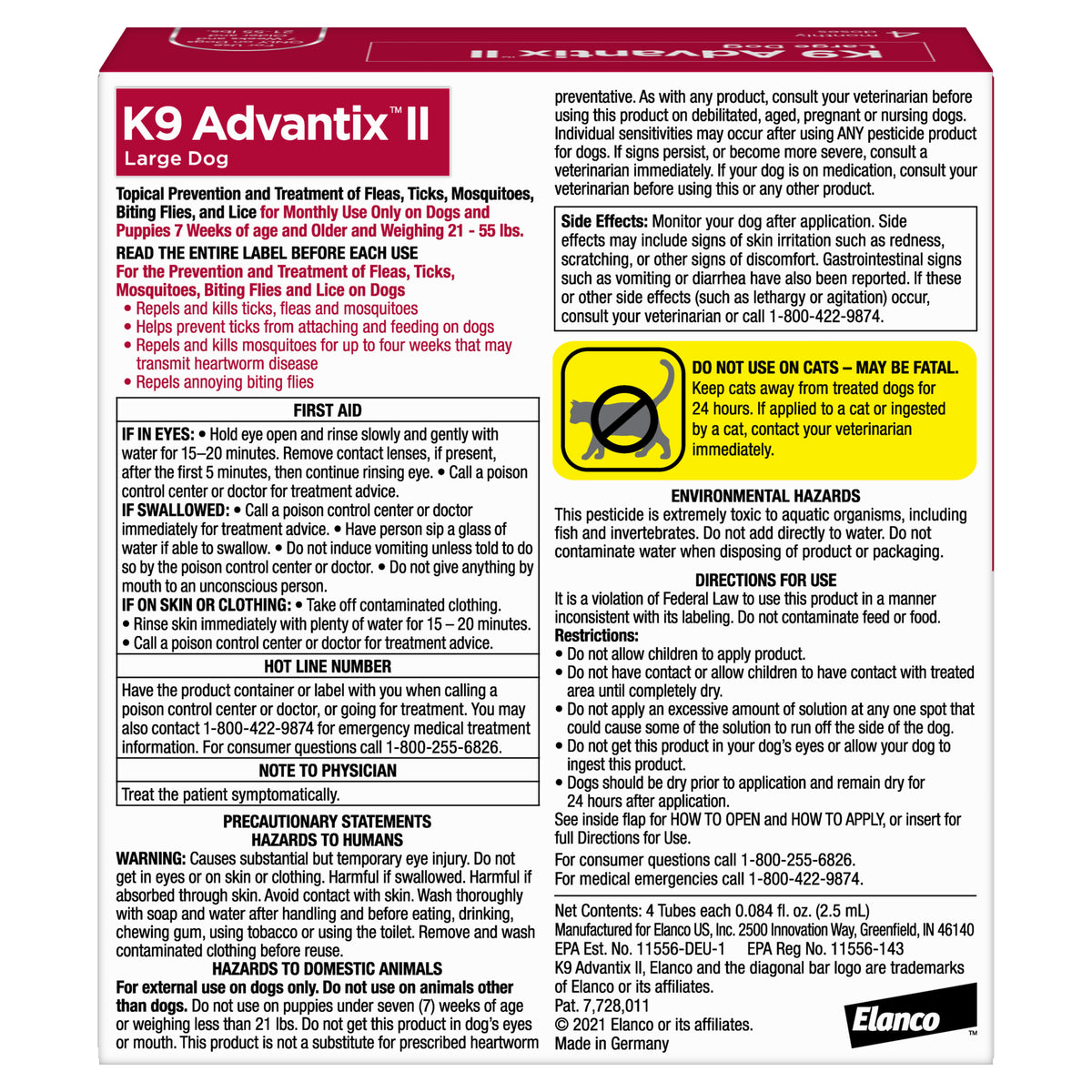 K9 Advantix II Topical Flea & Tick Treatment for Dogs 21-55 lbs