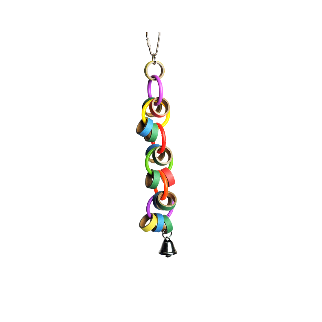 Incredipet Bagels & Bell Bird Toy, 10 in