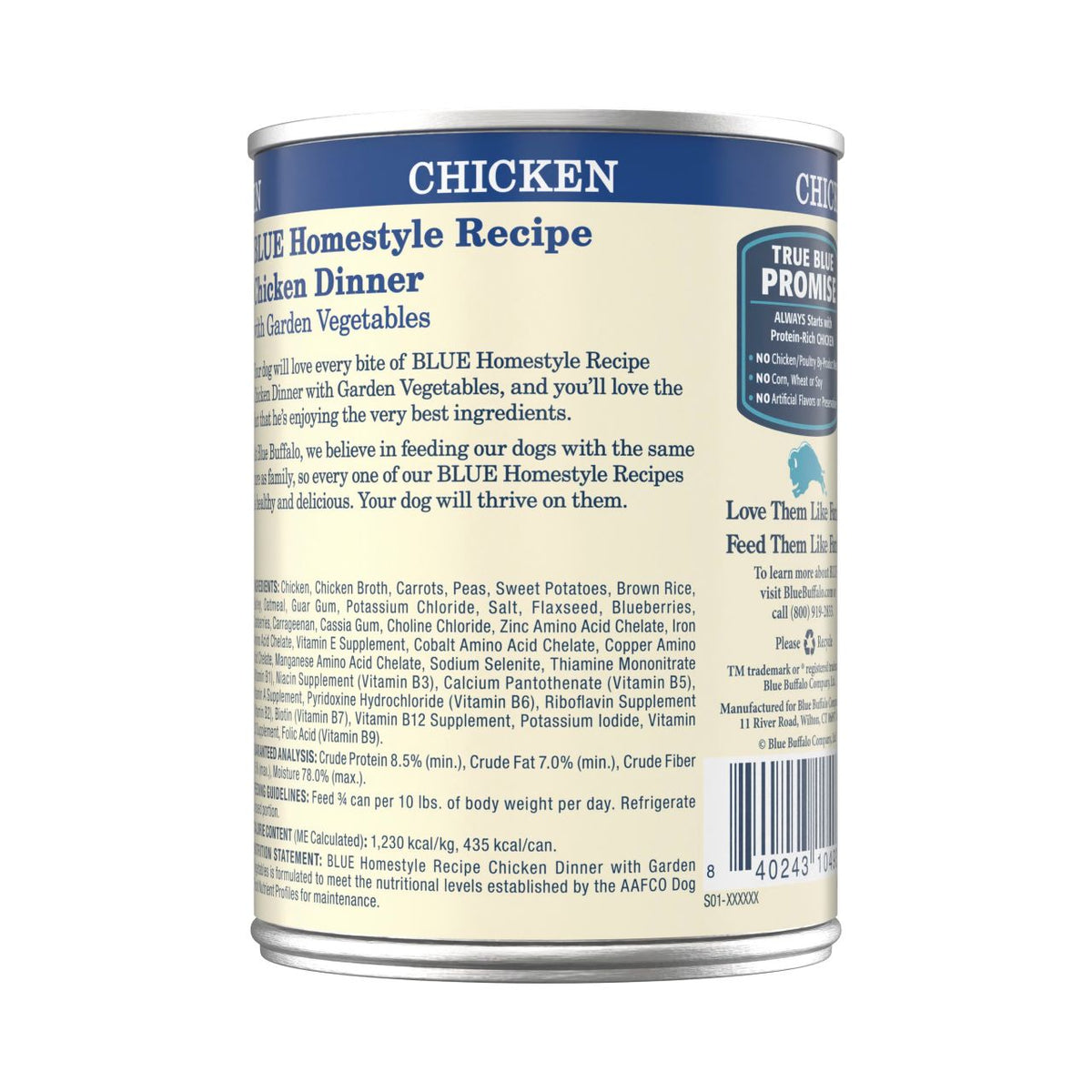 Blue Buffalo Homestyle Recipe Chicken Dinner With Garden Vegetables Canned Dog Food
