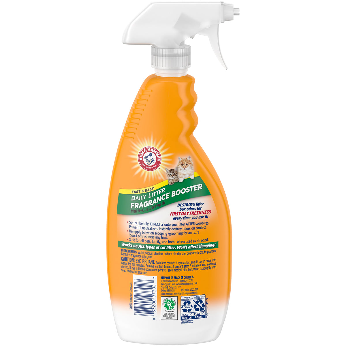 Arm & Hammer Daily Litter Fragrance Booster Spray Litter Box Deodorizer 21.5 oz