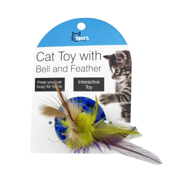 Kole Imports Cat Toy with Bell & Feather