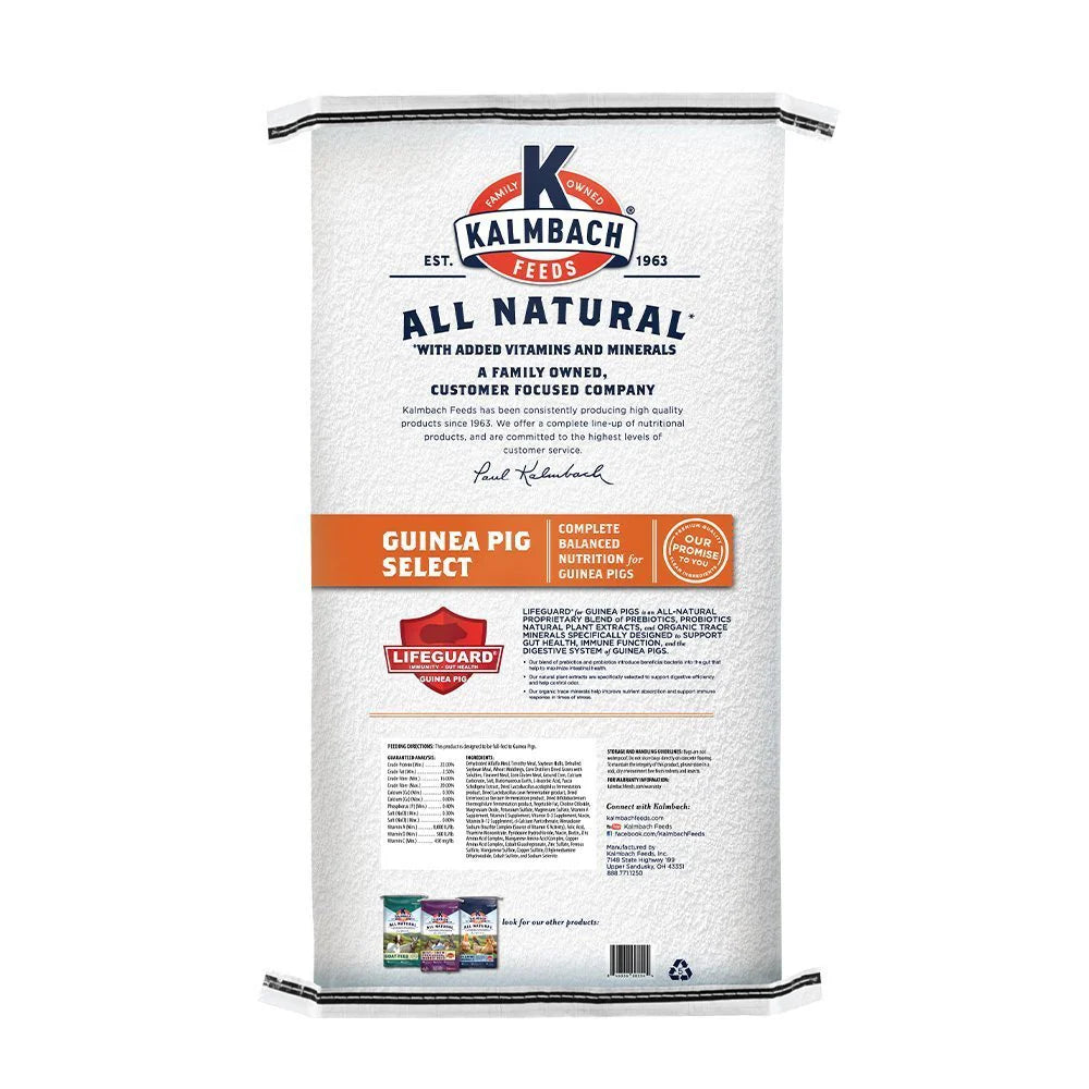Kalmbach Feeds All Natural Guinea Pig Select Pellet Feed 50 lb