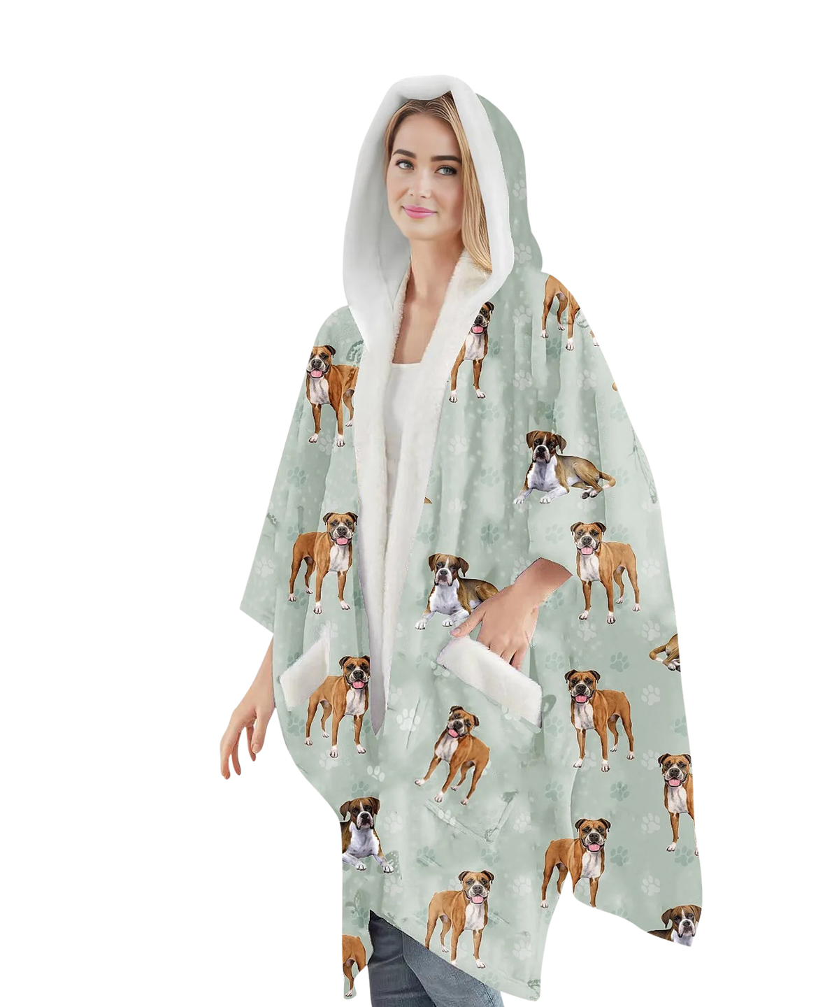E & S Imports Boxer Snuggs Wraps Blanket Hoodie
