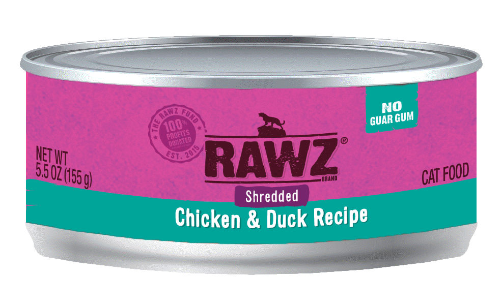 Rawz Chicken & Duck Recipe Shredded Canned Cat Food