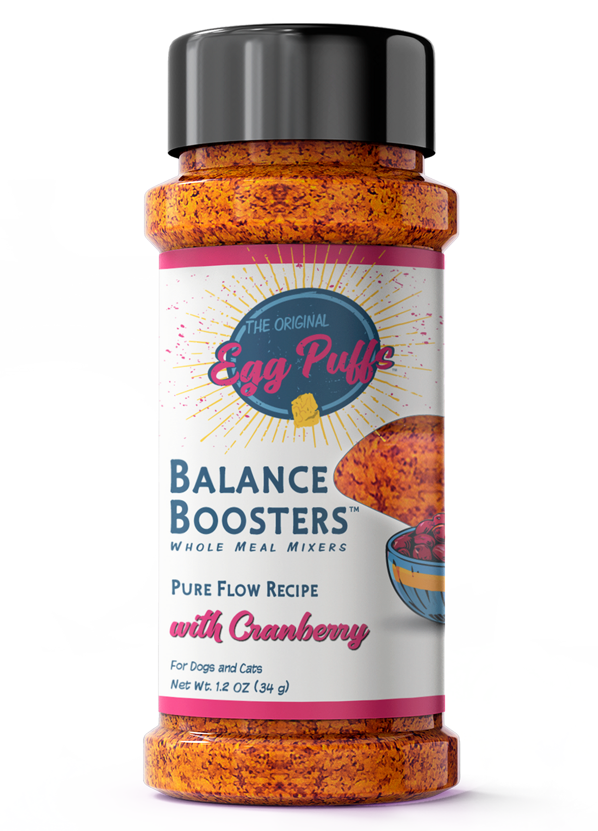 Magic Dust Balance Boosters Whole Meal Mixers Pure Flow Recipe with Cranberry for Dogs & Cats 1 oz
