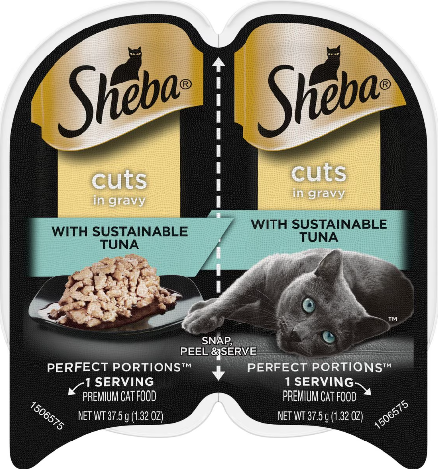 Sheba Perfect Portions Grain-Free Sustainable Tuna Cuts in Gravy Adult Wet Cat Food