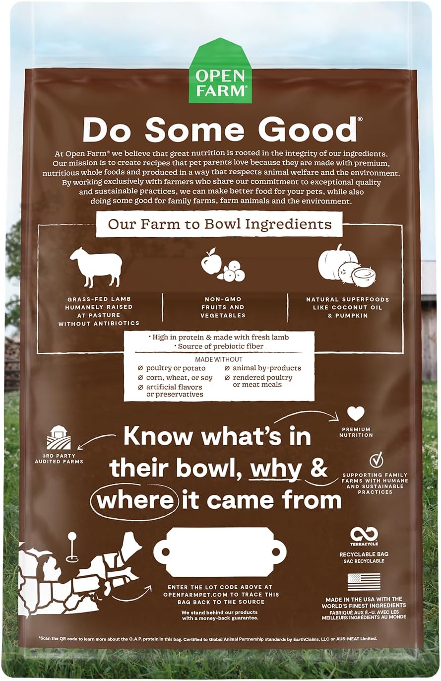 Open Farm Pasture-Raised Lamb Recipe Dry Cat Food 4 lb