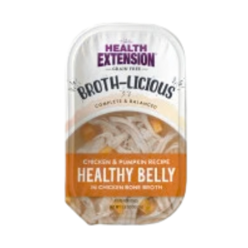 Health Extension Broth-Licious Chicken & Pumpkin Recipe Healthy Belly in Chicken Bone Broth Dog Food