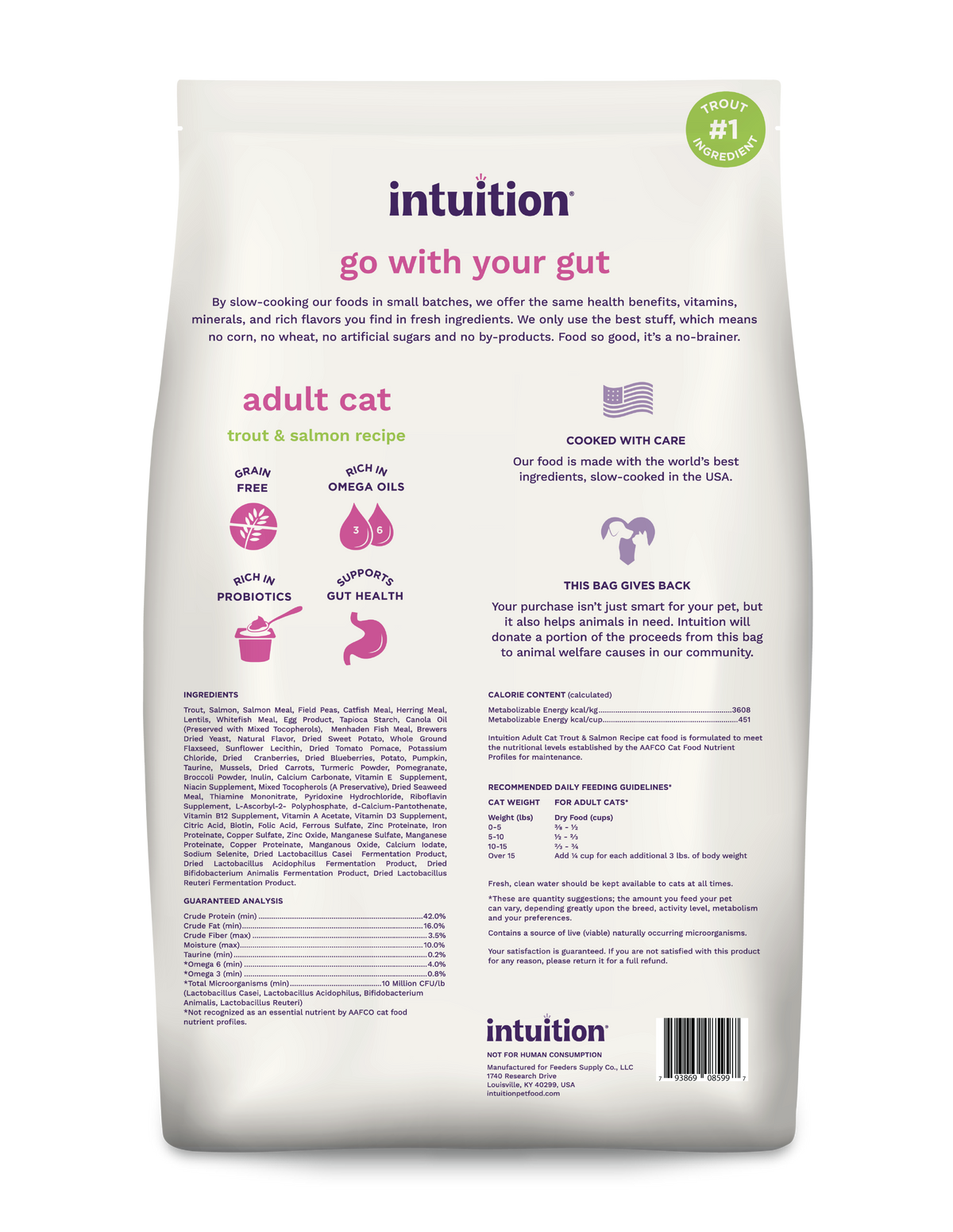 Intuition Grain-Free Trout & Salmon Recipe Adult Dry Cat Food