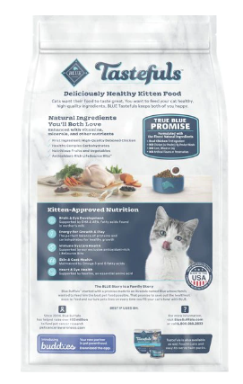 Blue Buffalo Healthy Growth Kitten Natural Chicken & Brown Rice Recipe Dry Cat Food 7 lb